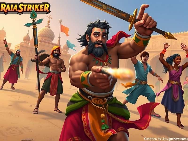 Raia Striker game screenshot showing character in combat